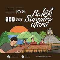 batak noorden sumatera Indonesië cultuur illustratie ontwerp idee vector