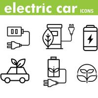 vernieuwend energie. alternatief energie. batterijen, opladers, elektrisch auto's, evs, elektrisch opladen, en groen energie vector