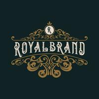 luxe logo sjabloon bloeit kalligrafische elegant ornament lijnen. identiteit voor restaurant, royalty, boetiek, cafe, hotel, heraldisch, sieraden, mode en andere vector illustratie - vector.