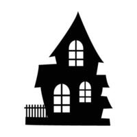 achtervolgd huis icoon halloween element vector