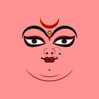 heer durga's gelukkig gezicht vector illustratie.