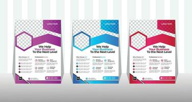 zakelijke bedrijf folder en brochure Hoes ontwerp lay-out achtergrond met drie kleuren schema, vector sjabloon in a4 maat.