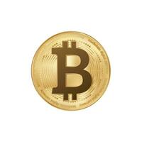 bitcoin gouden munt. btc digitaal valuta token vector