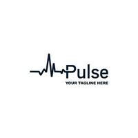 medisch pulse of Golf logo ontwerp concept.gezondheid pulse logo sjabloon vector. icoon symbool, geschikt voor uw ontwerp nodig hebben, logo, illustratie, animatie, enz. vector