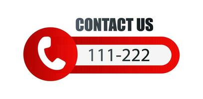 contact ons mobiel telefoon telefoontje banier met plaats voor nummer. telefoontje terug sjabloon vector