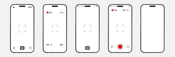 mobiel telefoon scherm camera koppel. digitaal visie vinder vector