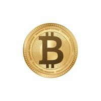 bitcoin gouden munt. btc digitaal valuta token vector