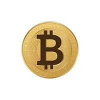 bitcoin gouden munt. btc digitaal valuta token vector