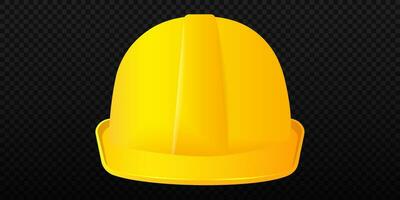 geel veiligheid helm. bescherming Bij bouw industrie met stijf kader hoofddeksel voor Bouwers en reparateurs voor vereist vector veiligheid technologie