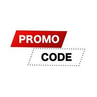 rood kader met promo code. prijs coupon voor bedrijf korting en kleinhandel voor snijdend en afzet vector aanbiedingen