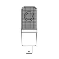 microfoon schets icoon illustratie Aan wit achtergrond vector