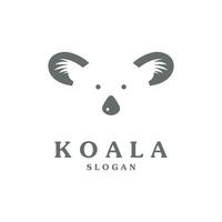 koala logo sjabloon met vlak stijl vector illustratie