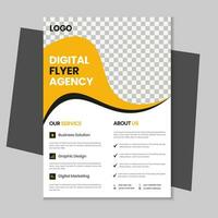 a4 bedrijf folder sjabloon ontwerp, zakelijke brochure, afzet folder, reclame folder sjabloon ontwerp met mockup vector