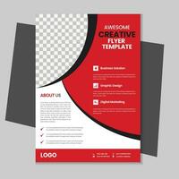 a4 bedrijf folder sjabloon ontwerp, zakelijke brochure, afzet folder, reclame folder sjabloon ontwerp met mockup vector