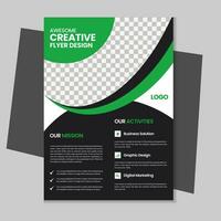 a4 bedrijf folder sjabloon ontwerp, zakelijke brochure, afzet folder, reclame folder sjabloon ontwerp met mockup vector