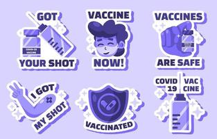na vaccinaties stickercollecties vector