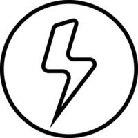 flash icoon symbool met cirkel logo vector