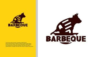 vork en spatel silhouet net zo symbool barbecue voedsel voorbereiding hand- getrokken postzegel effect vector illustratie.