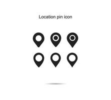 locatie pin pictogram vector