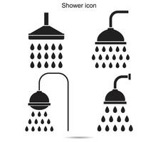 douche icoon, vector illustratie