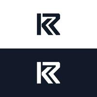 k r of kr icoon en logo ontwerp vector sjabloon