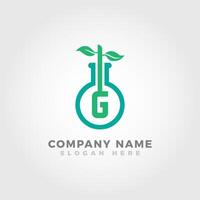 biotechnologie logo blended met eerste brief g vector