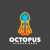 Octopus gemakkelijk helling logo vector