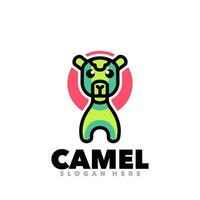 kameel gemakkelijk mascotte logo vector