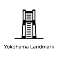 yokohama oriëntatiepunt en monument vector