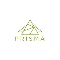 abstract driehoek logo ontwerp sjabloon. prisma, bijeenkomst, luxe vector