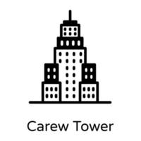 carew toren en landmark vector