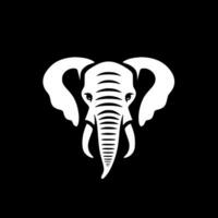 olifant, zwart en wit vector illustratie