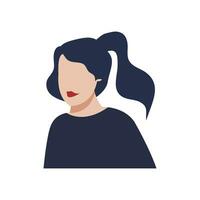 jong generatie. modern jong vrouw karakter avatar geïsoleerd Aan wit achtergrond. kleurrijk vlak vector illustratie