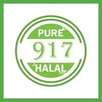 ontwerp met halal blad ontwerp 917 vector