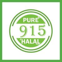 ontwerp met halal blad ontwerp 915 vector