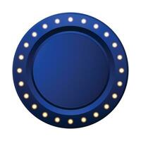 vector cirkel lamp kader 3d verlichting pijl voor tekens circus theater bioscoop cafe borden casino reclame