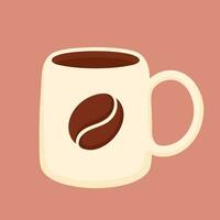 vector drijvend koffie met bonen tekenfilm icoon illustratie
