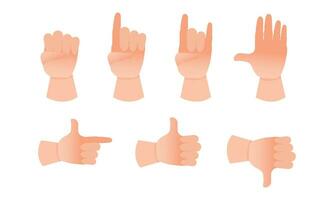 vector reeks van divers hand- gebaren Aan wit achtergrond