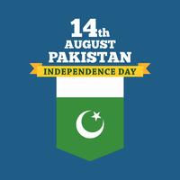 Happy Independence Day 14 augustus Pakistan wenskaart vector