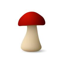 paddestoel met rood pet vlieg agaric. giftig fabriek met kleurrijk hoed met psychedelisch en genezing vector effect.