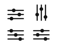 aanpassing knop icoon vector. filter controle symbool. instelling controle icoon vector. geluid volume niveau icoon. vector