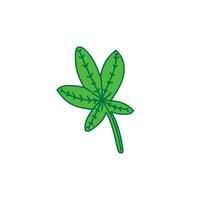 hennep blad vector icoon. marihuana legaliseren symbool. geneeskunde hennep teken, kruiden natuur biologisch fabriek. hasj, ganja cbd rasta indica sativa logo. vlak ontwerp geïsoleerd Aan wit