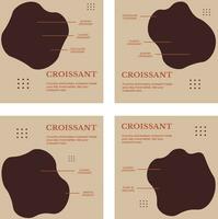 croissant menu sjabloon vector