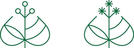 logo teken lijn groen linde tilia cordata blad identiteit vector