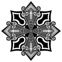 tribal vorm geven aan. abstract etnisch vorm in gotisch stijl. hand- getrokken modern element voor typografie, tatoeëren, poster, omslag. vector illustratie