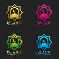 islamitische logo gradiënt collectie set vector