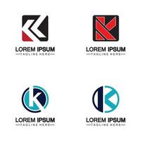 letter k logo pictogram illustratie ontwerpsjabloon vector