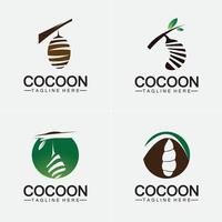 cocon logo vector illustratie ontwerpsjabloon