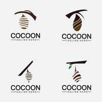 cocon logo vector illustratie ontwerpsjabloon