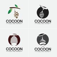 cocon logo vector illustratie ontwerpsjabloon